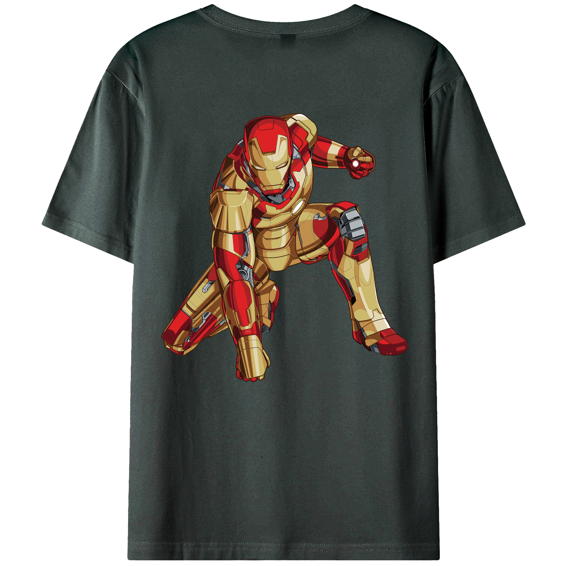 （画像用） アベンジャーズ The Avengers 綿100％ メンズ半袖Tシャツ（バックプリント） 通気性